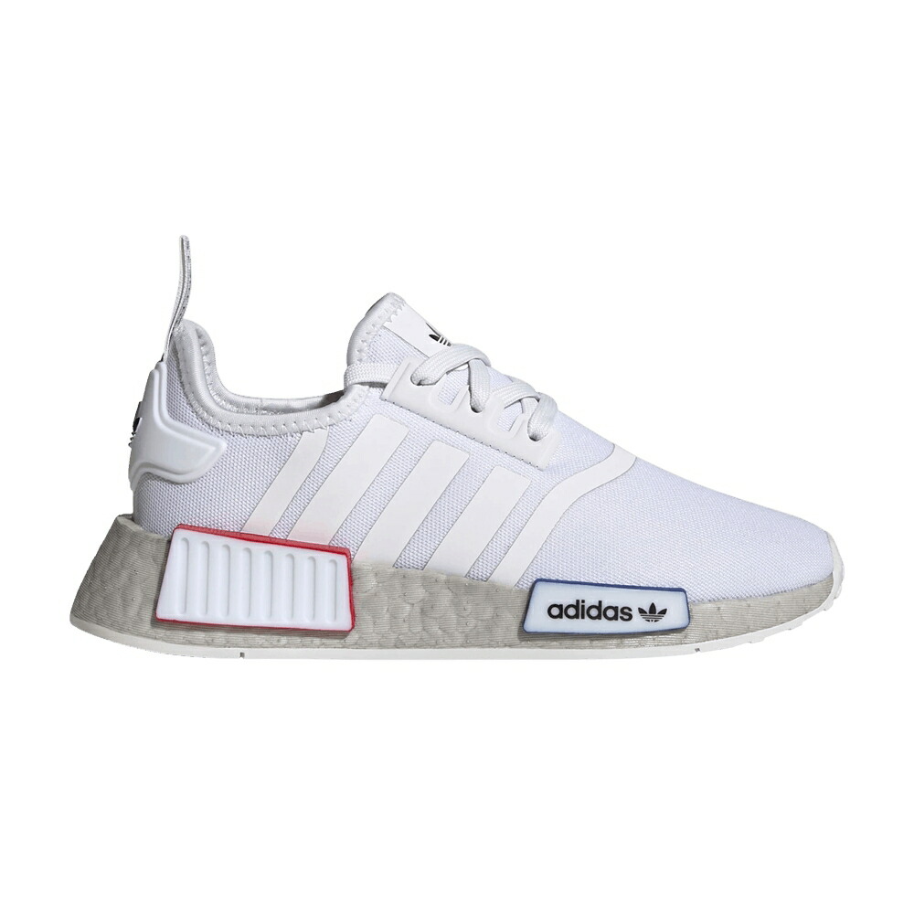 アディダス 白いこと 白いこと 薄墨色 薄墨色 NMD_R1 \u0027WHITE GREY\u0027 スニーカー メンズ ADIDAS REFINED BIG KID / CLOUD WHITE CLOUD WHITE GREY ONE