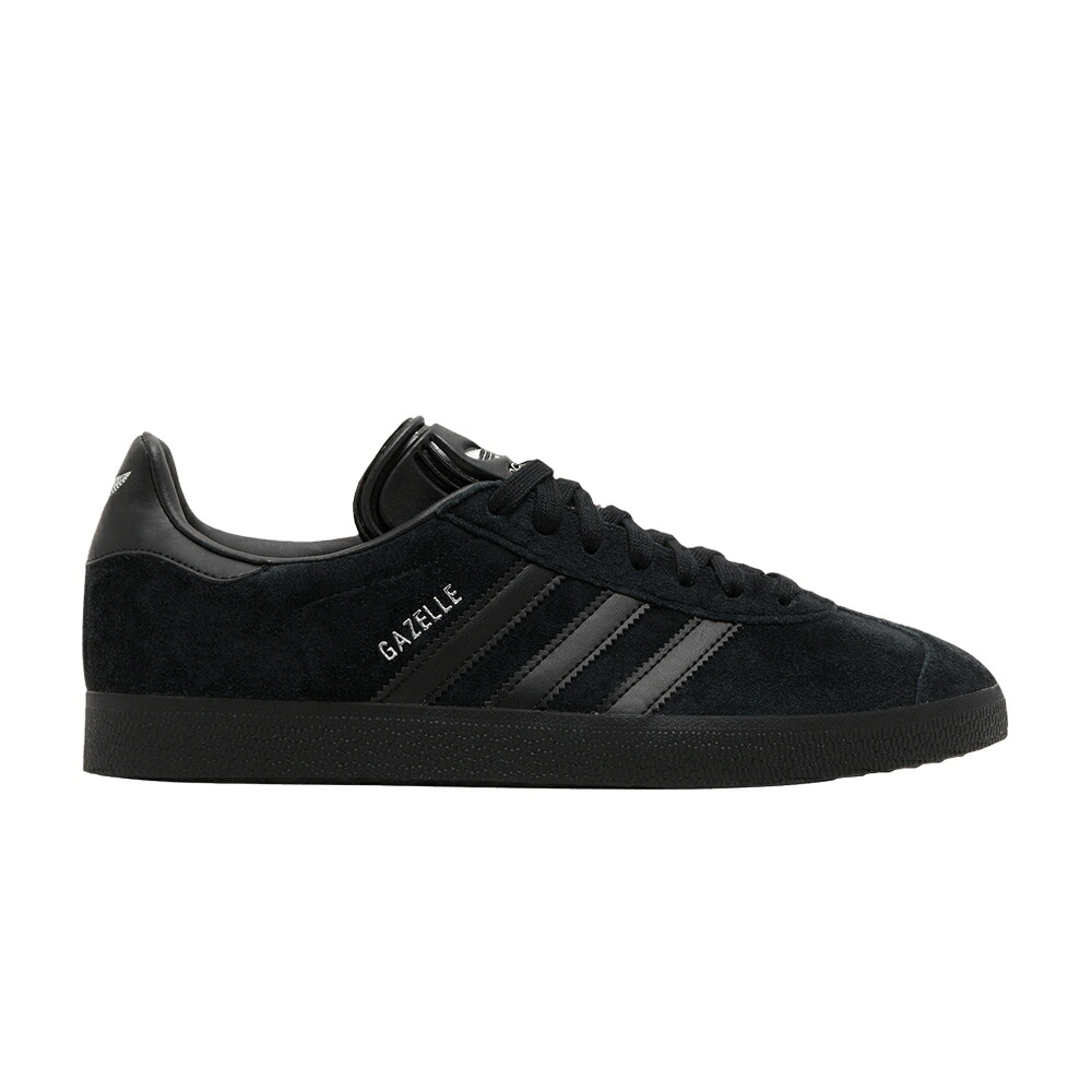 アディダス ガゼル 黒色 ブラック 銀色 シルバー '25TH ANNIVERSARY' スニーカー メンズ ADIDAS ALL BLACKS X GAZELLE / ALL BLACK ALL BLACK SILVER|スニケス