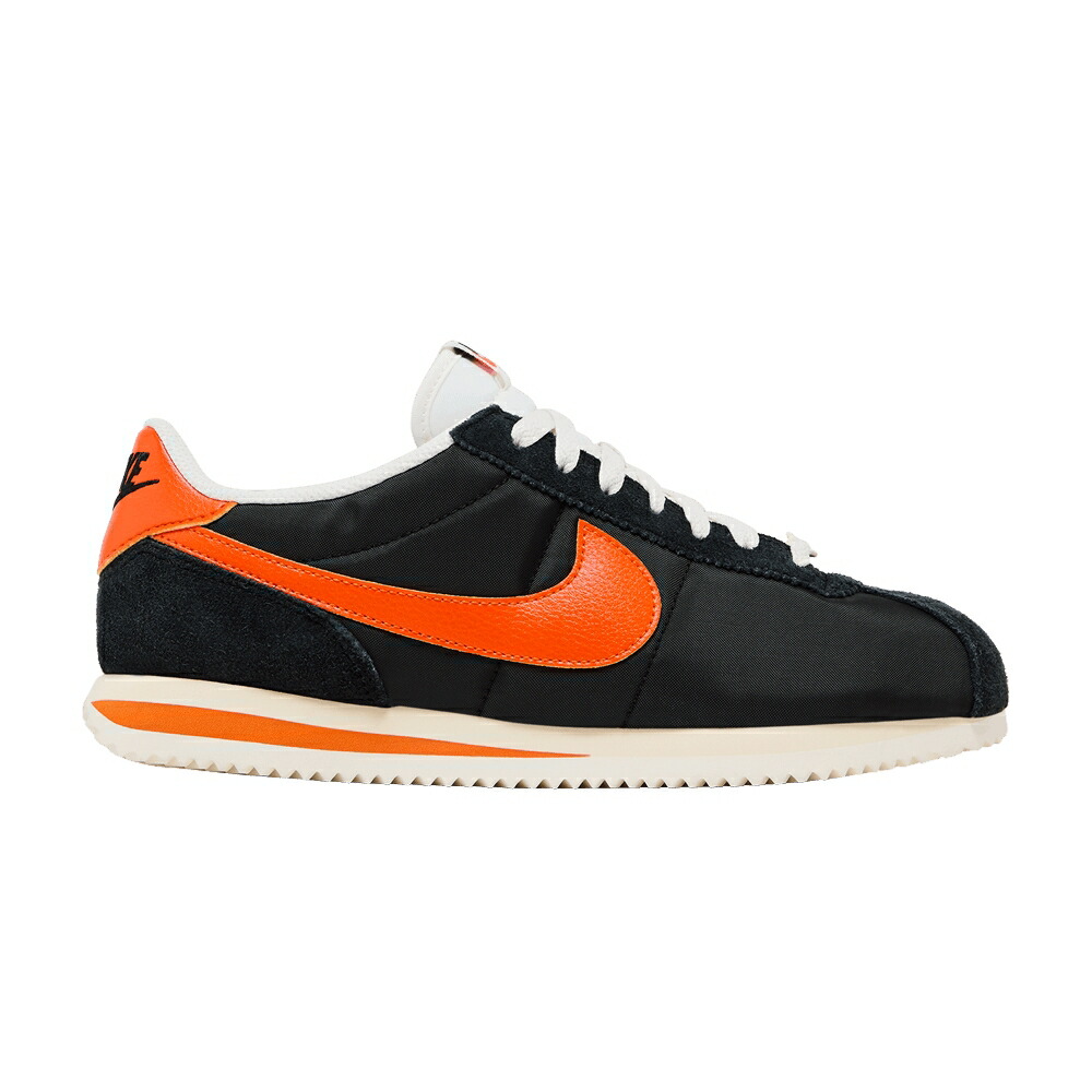 ナイキ コルテッツ 黒いこと 黒いこと 橙 オレンジ色 \u0027BLACK ORANGE\u0027 スニーカー メンズ NIKE CORTEZ TXT SAFETY / BLACK SAIL MUSLIN SAFETY ORANGE