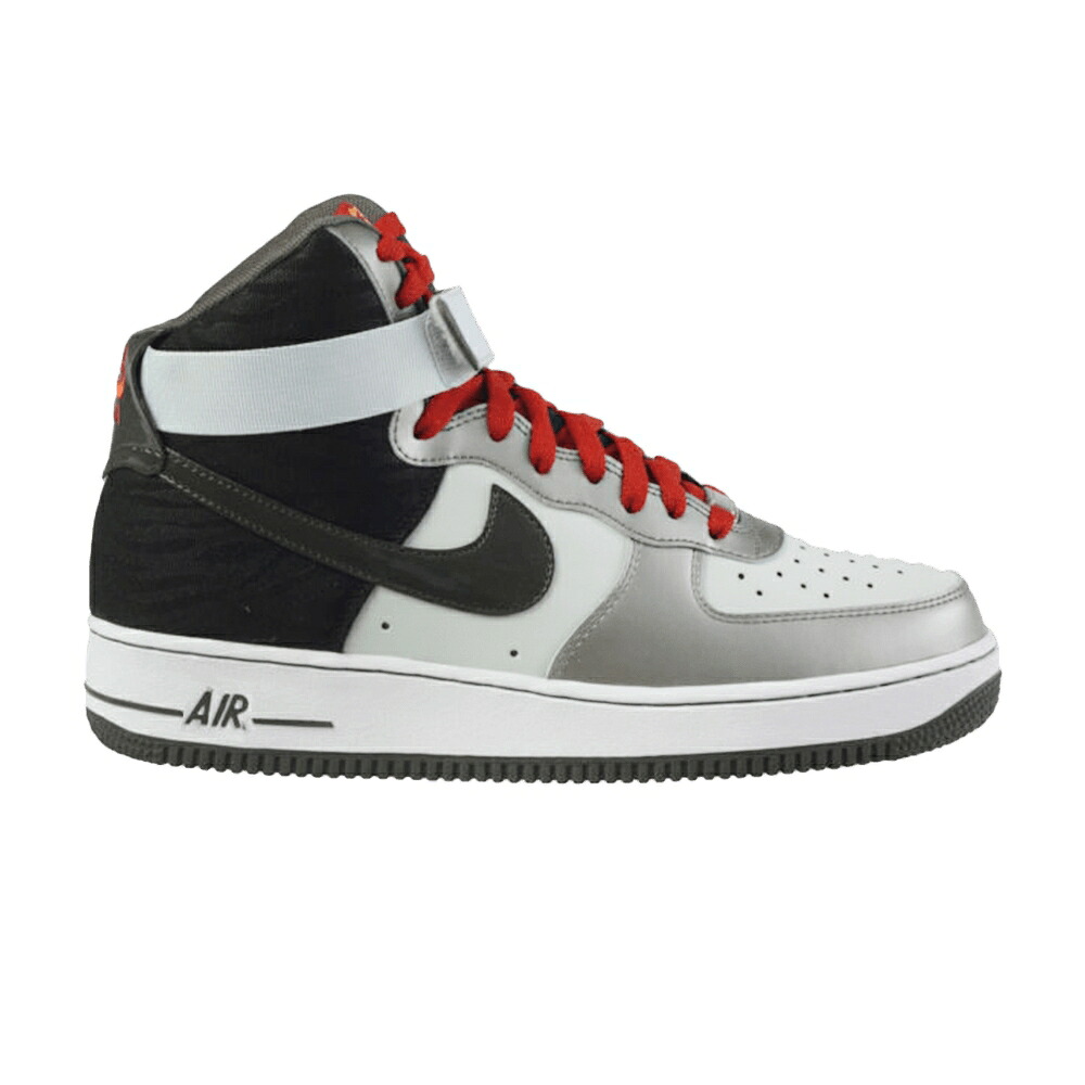 ナイキ ご機嫌 薄墨色 薄墨色 空軍 \u0027NEWSPRINT PEWTER\u0027 スニーカー メンズ NIKE AIR FORCE 1 HIGH / DUSTY GREY NEWSPRINT METALLIC