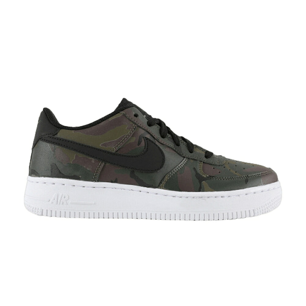 ナイキ オリーブ 黒いこと 黒いこと 空軍 \u0027FOREST CAMO\u0027 お坊っちゃん キッズ NIKE AIR FORCE 1 LV8 GS / MEDIUM OLIVE BLACK もの言う花 マタニティ スニーカー