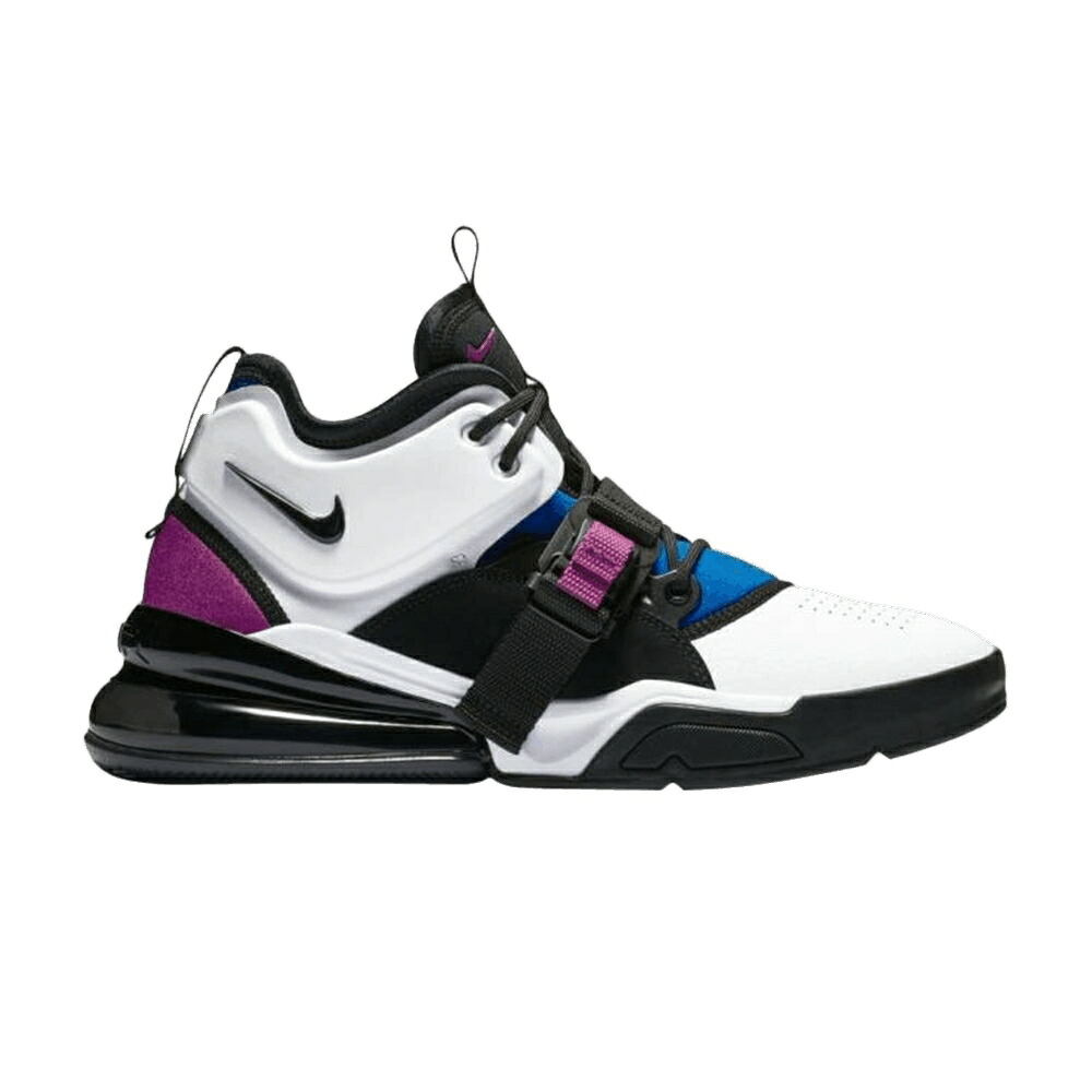 ナイキ 白いこと 白いこと 黒いこと 黒いこと 青碧 青碧 空軍 \u0027WHITE PURPLE\u0027 スニーカー メンズ NIKE AIR FORCE 270 / WHITE BLACK LYON BLUE