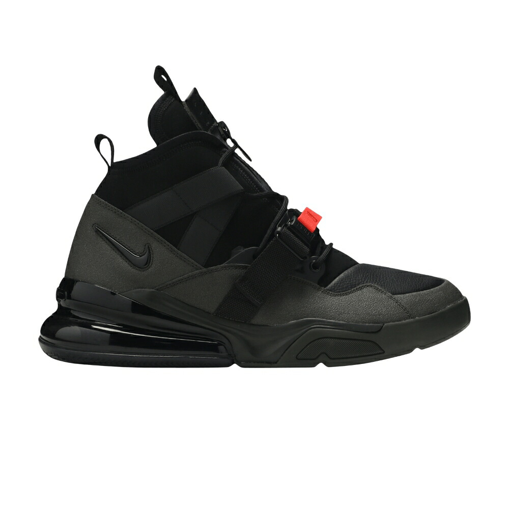 ナイキ 黒いこと 黒いこと 赤 赤いこと 空軍 \u0027SEQUOIA\u0027 スニーカー メンズ NIKE AIR FORCE 270 UTILITY / SEQUOIA BLACK HABANERO RED