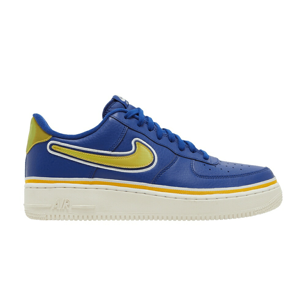 ナイキ ディープ ゴールド 空軍 \u002707 \u0027WARRIORS\u0027 スニーカー メンズ NIKE AIR FORCE 1 LV8 SPORT / DEEP ROYAL UNIVERSITY GOLD OFF