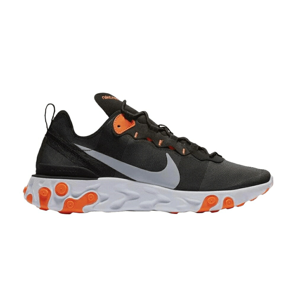 ナイキ リアクト 化学元素 黒いこと 黒いこと 橙 オレンジ色 \u0027TOTAL ORANGE\u0027 スニーカー メンズ NIKE REACT ELEMENT 55 / BLACK TOTAL ORANGE