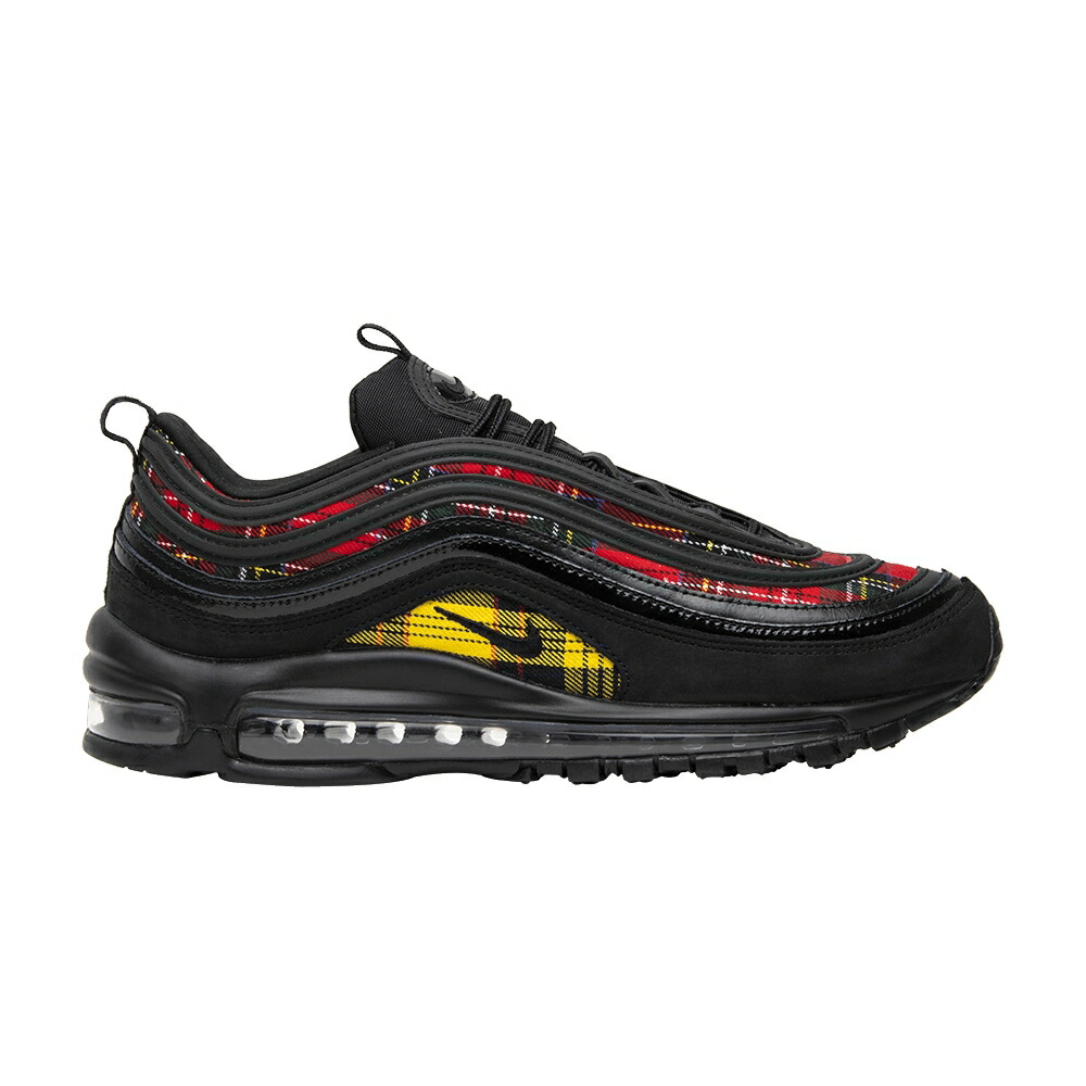 ナイキ マックス 黒いこと 黒いこと 赤 赤いこと 大気圏マックス \u0027TARTAN\u0027 スニーカー レディース NIKE WMNS AIR MAX 97 SE / BLACK BLACK UNIVERSITY RED