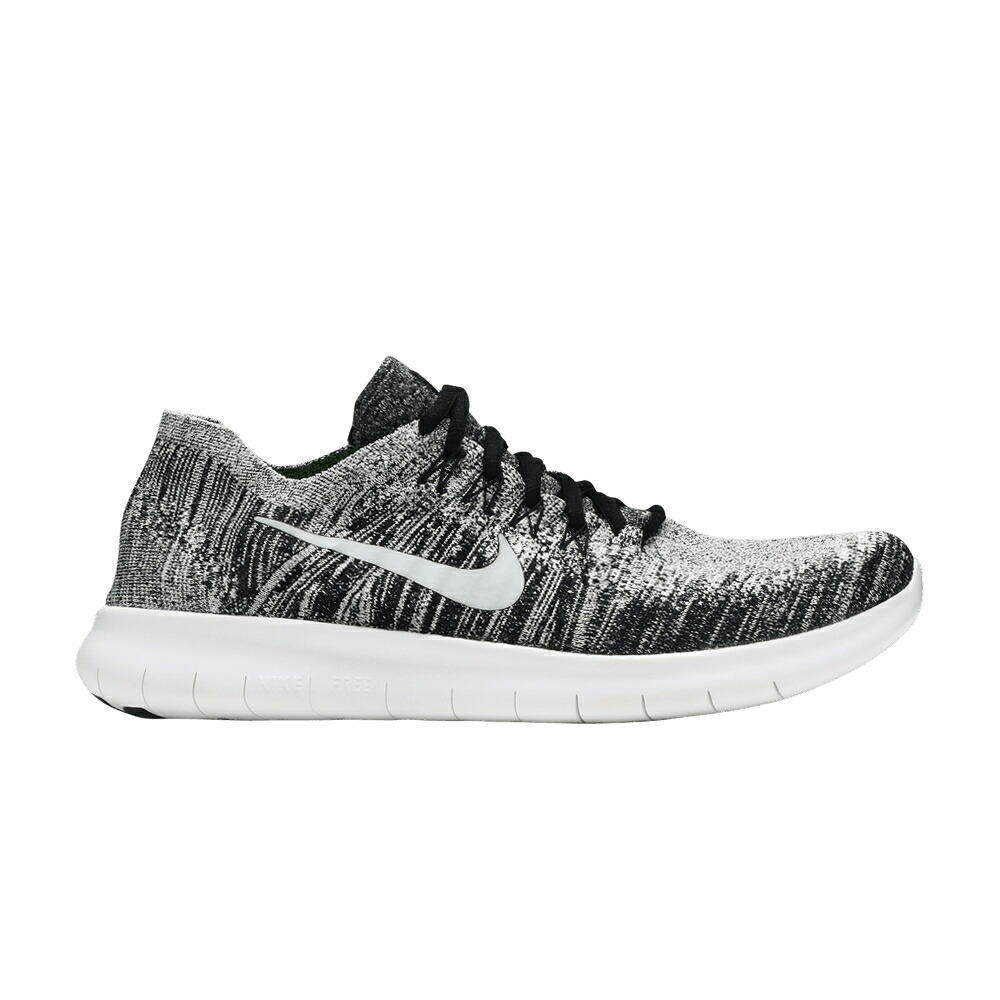 ナイキ フリー フライニット 黒色 ブラック 白色 ホワイト 'OREO' スニーカー メンズ NIKE FREE RN FLYKNIT 2017 / BLACK VOLT WHITE｜スニケス