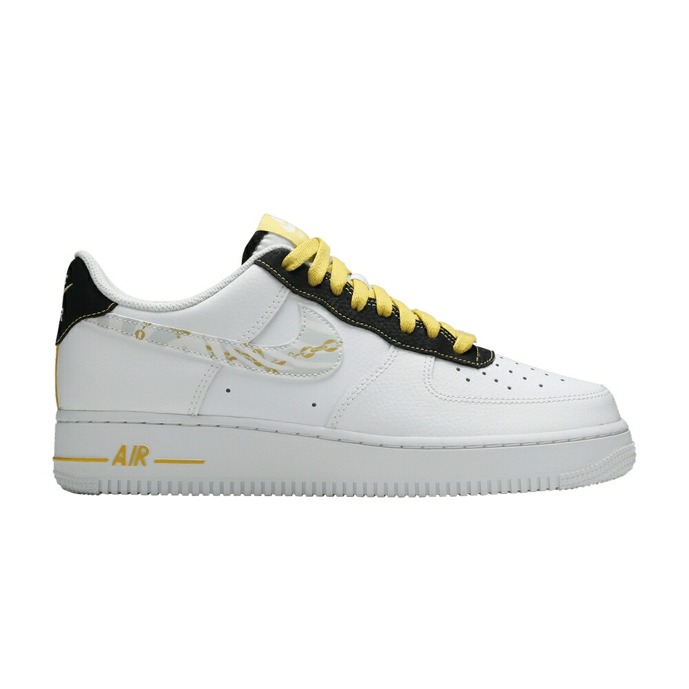 ナイキ 白いこと 白いこと ゴールド 黒いこと 黒いこと 空軍 \u002707 \u0027GOLD PRINT\u0027 スニーカー メンズ NIKE AIR FORCE 1 LV8 LINKS ZEBRA / WHITE SATURN GOLD BLACK PHOTON