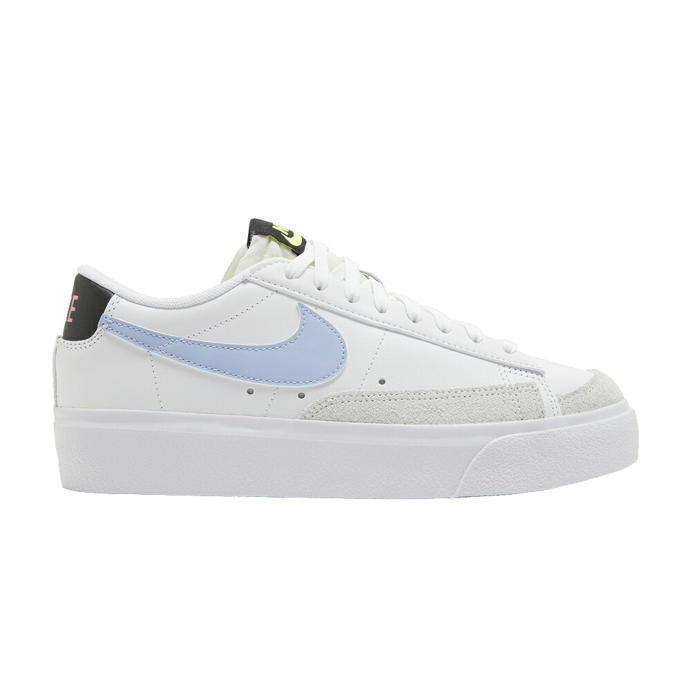 ナイキ ブレイザー 白いこと 白いこと 黒いこと 黒いこと \u0027WHITE BLISS\u0027 スニーカー レディース NIKE WMNS BLAZER LOW PLATFORM COBALT / WHITE VOLT BLACK COBALT BLISS