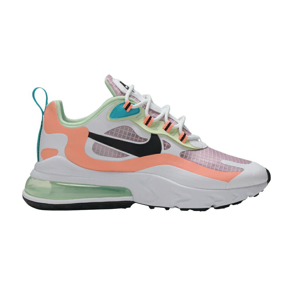 ナイキ マックス リアクト さくら色 橙 オレンジ色 エア湖マックス \u0027LIGHT PINK\u0027 スニーカー レディース NIKE WMNS AIR MAX 270 REACT SE ARCTIC / LIGHT ARCTIC PINK ORANGE PULSE