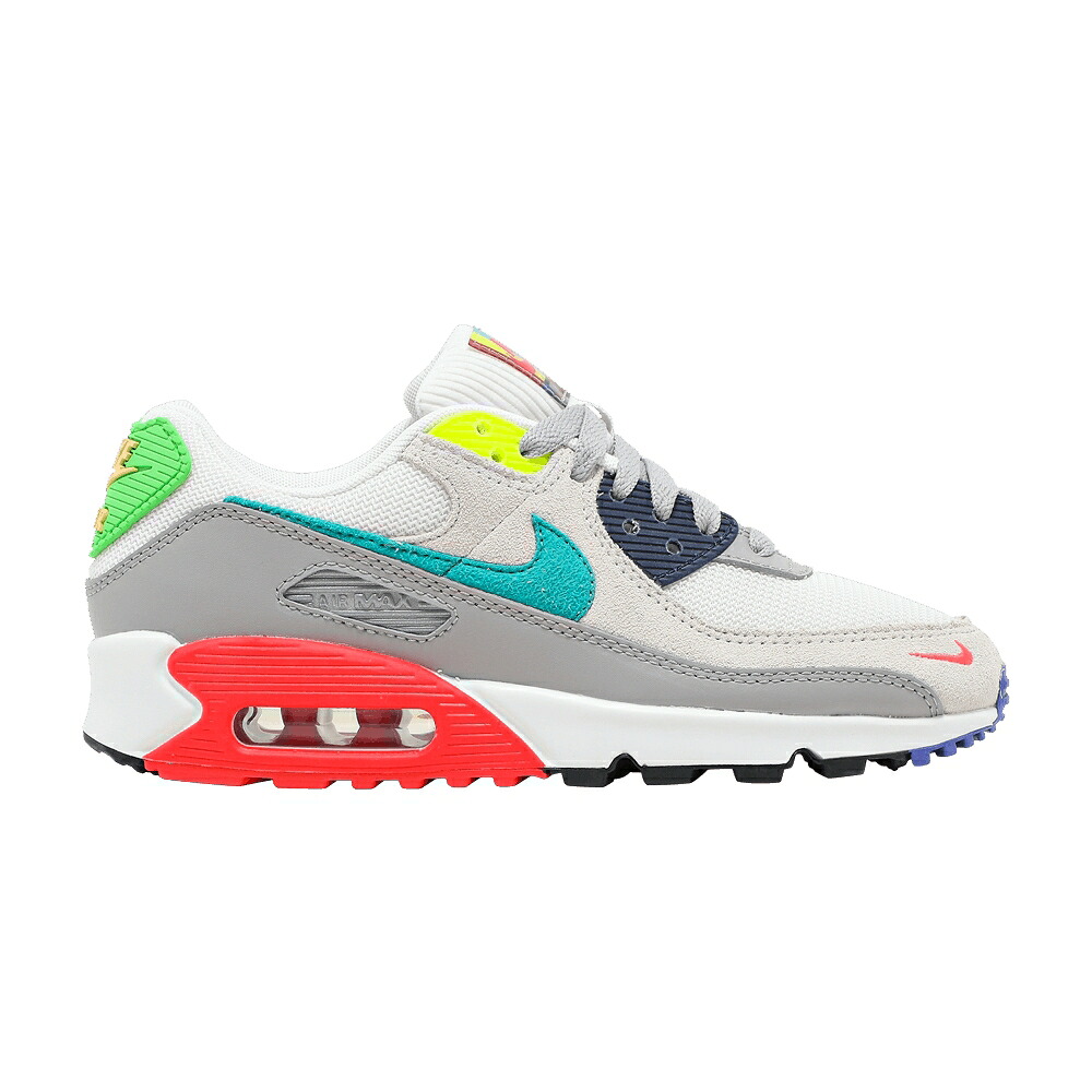 ナイキ マックス パール 灰色 グレー 白色 ホワイト 黒色 ブラック エアマックス 'EVOLUTION ICON' スニーカー レディース NIKE WMNS AIR MAX 90 OF / PEARL GREY SUMMIT WHITE BLACK|スニケス