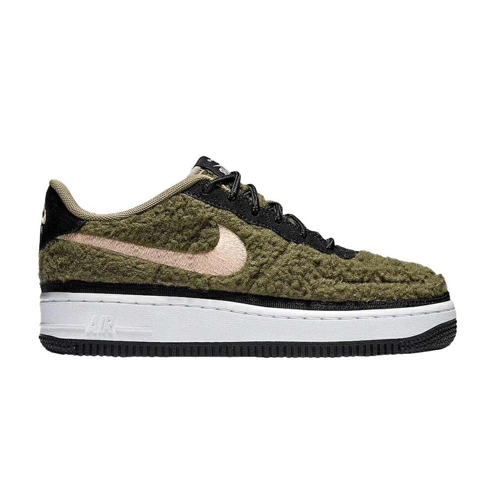 ナイキ オリーブ 黒いこと 黒いこと クリムゾン 空軍 \u0027SHEARLING\u0027 お坊っちゃん キッズ NIKE AIR FORCE 1 LOW GS / OLIVE CANVAS BLACK CRIMSON TINT もの言う花 マタニティ スニーカー
