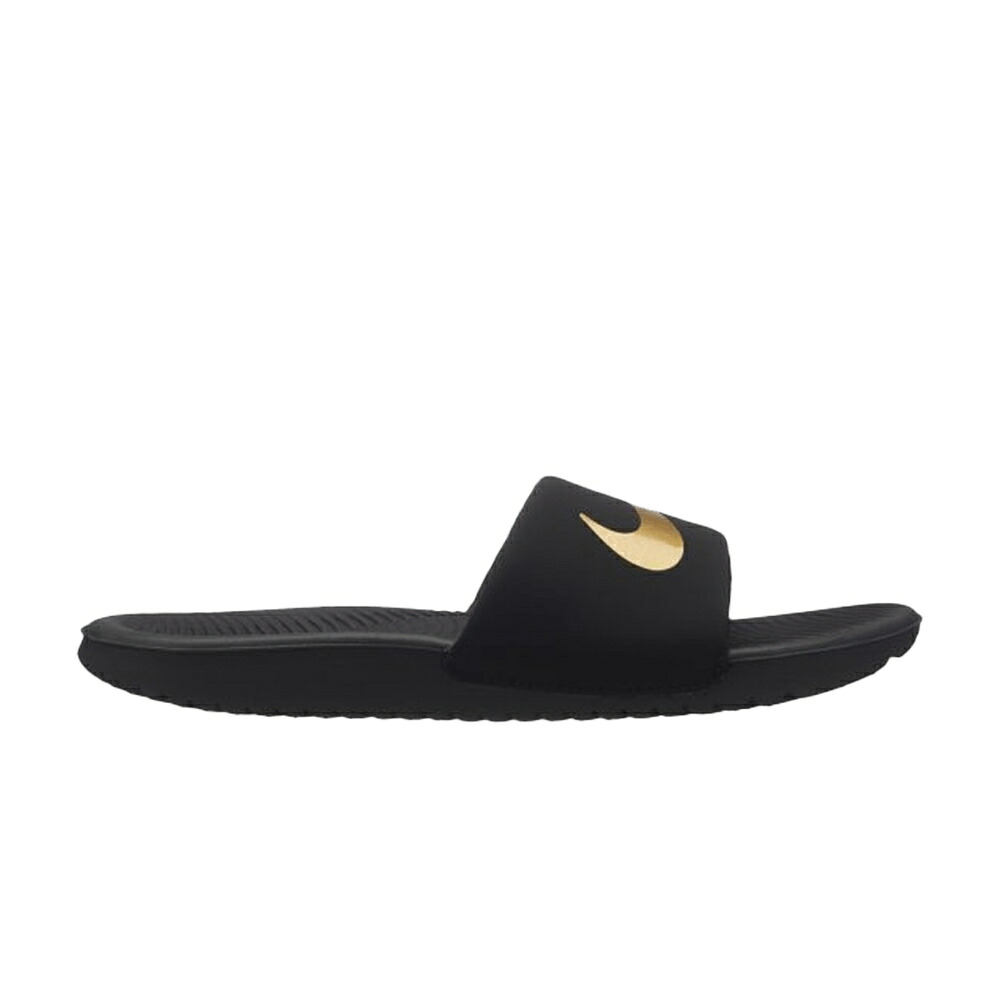 ナイキ サンダル 黒いこと 黒いこと ゴールド \u0027BLACK GOLD\u0027 お坊っちゃん キッズ NIKE KAWA SLIDE GS / BLACK METALLIC GOLD もの言う花 マタニティ スニーカー