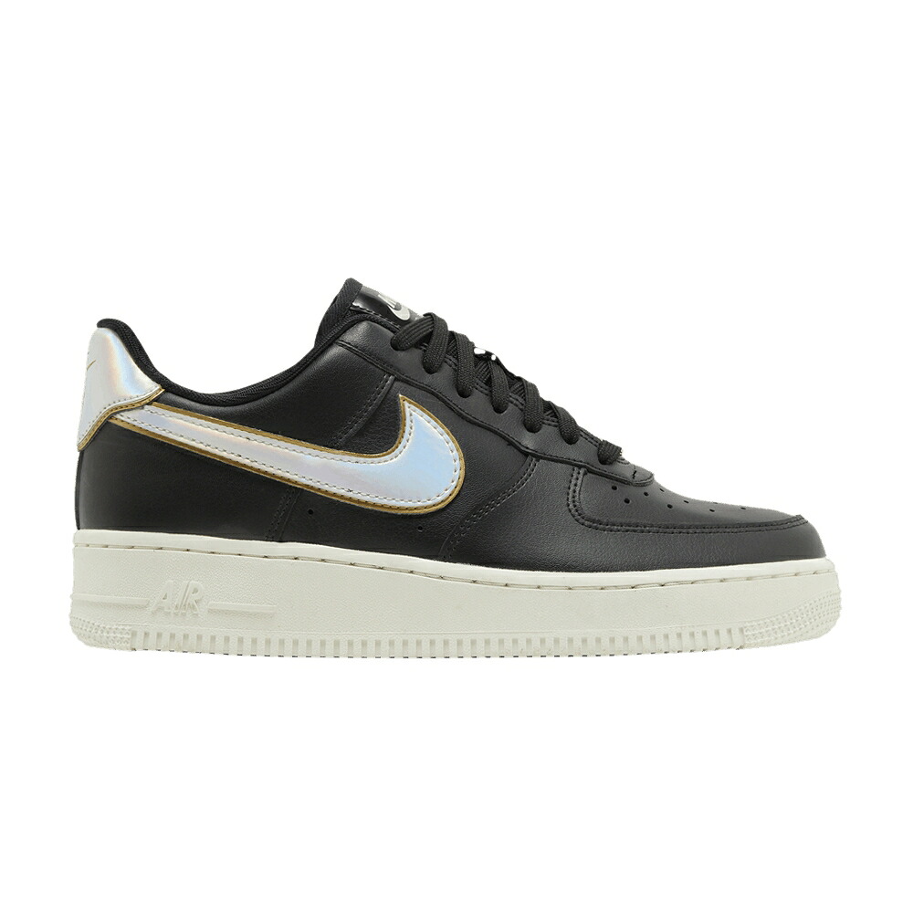 ナイキ 黒色 ブラック プラチナム エアフォース 'METALLIC PLATINUM' スニーカー レディース NIKE WMNS AIR FORCE 1 LOW / BLACK METALLIC PLATINUM SUMMIT｜スニケス 55,880円