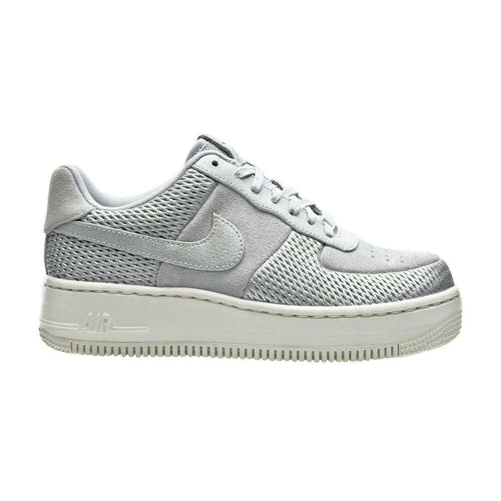 ナイキ プレミアム プラチナム ピュア エアフォース 'METALLIC PLATINUM' スニーカー レディース NIKE WMNS AIR FORCE 1 UPSTEP PREMIUM / METALLIC PLATINUM PURE PLATINUM|スニケス