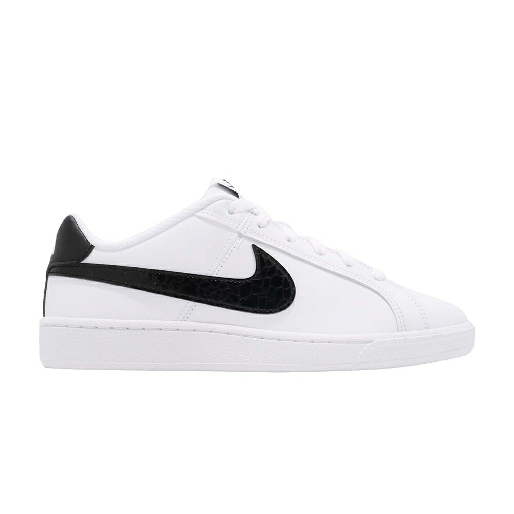 ナイキ 古典派音楽 厚地の外套 白いこと 白いこと 黒いこと 黒いこと スニーカー レディース NIKE WMNS CLASSIC COURT ROYALE / WHITE BLACK