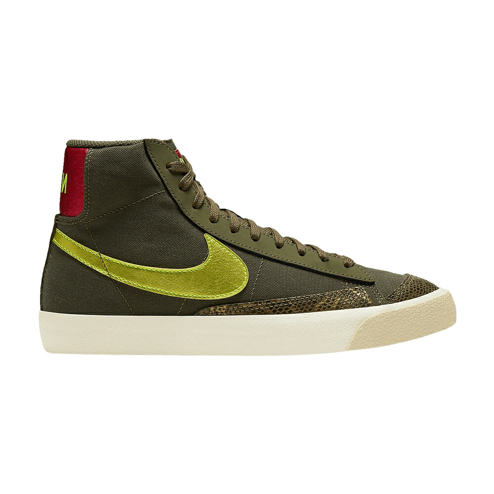 ナイキ ブレイザー ミッド オリーブ \u002777 \u0027OLIVE SNAKESKIN\u0027 スニーカー レディース NIKE WMNS BLAZER MID / MEDIUM OLIVE LEMON VENOM FOSSIL
