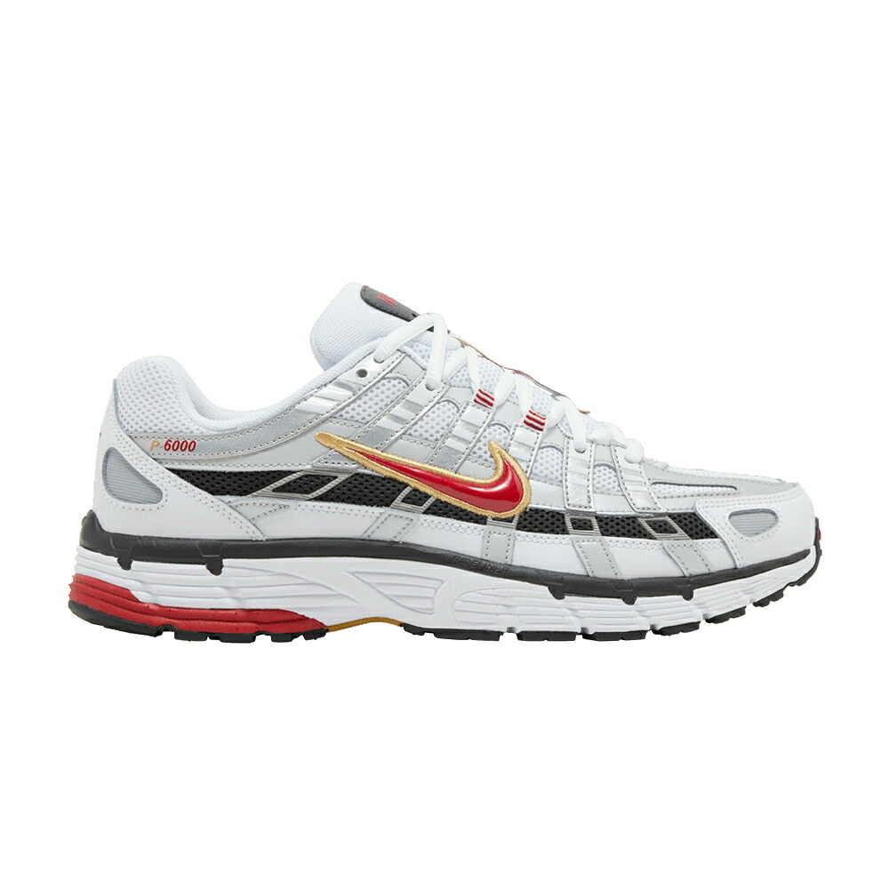 ナイキ 白いこと 白いこと プラチナム \u0027PLATINUM RED\u0027 スニーカー メンズ NIKE P-6000 VARSITY / WHITE METALLIC PLATINUM VARSITY