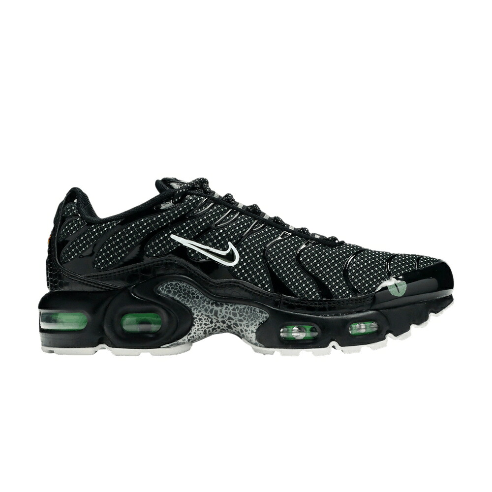 ナイキ マックス 黒色 ブラック 白色 ホワイト エアマックスプラス 'CROCODILE' ジュニア キッズ NIKE AIR MAX PLUS QS GS / BLACK BLACK WHITE WHITE ベビー マタニティ スニーカー|スニケス