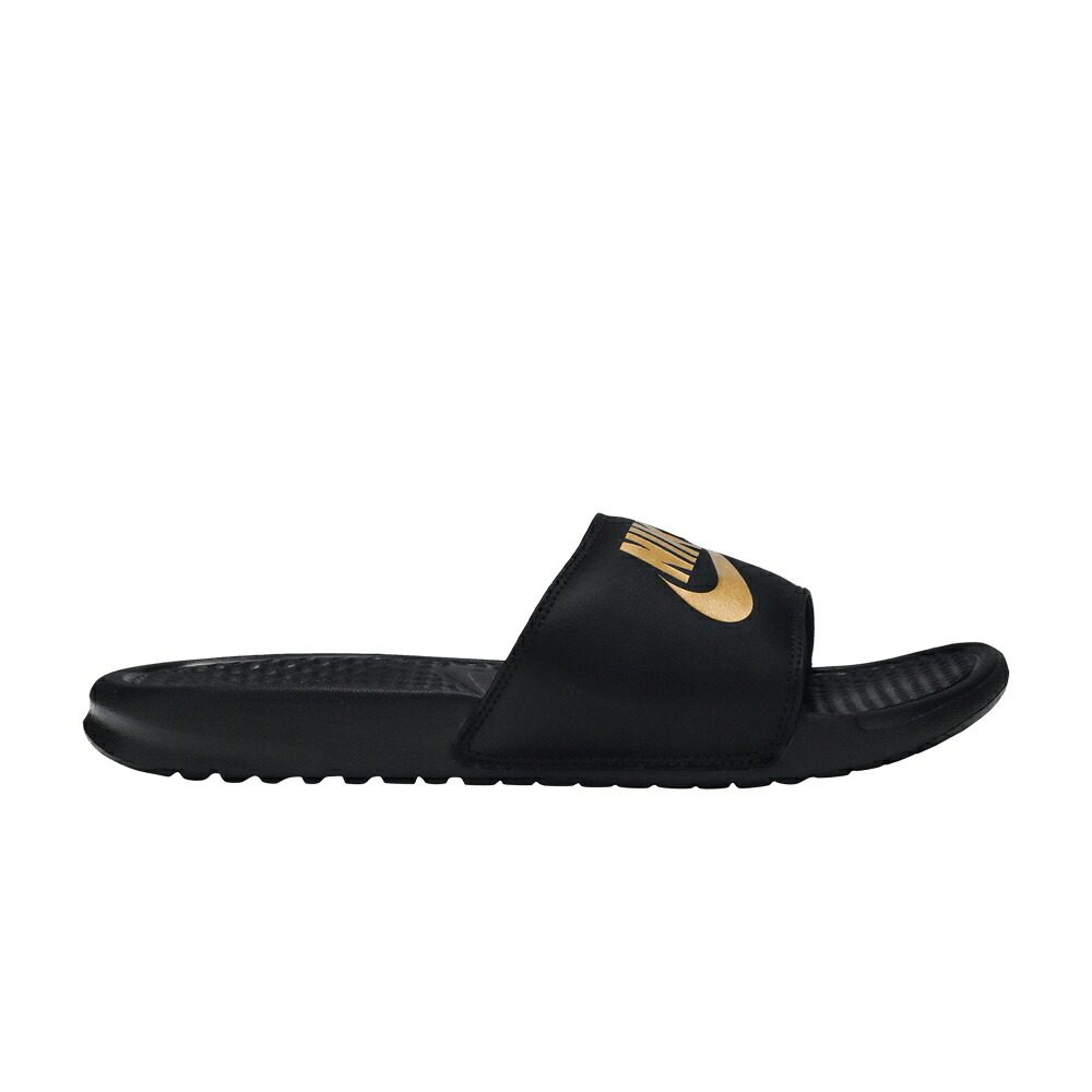 ナイキ ベナッシ サンダル 黒いこと 黒いこと ゴールド \u0027JUST IT\u0027 スニーカー メンズ NIKE BENASSI SLIDES DO / BLACK METALLIC GOLD