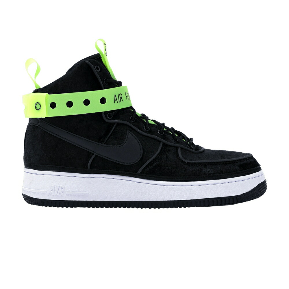 ナイキ 神通力 ご機嫌 黒いこと 黒いこと 空軍 \u0027BLACK VELOUR\u0027 スニーカー メンズ NIKE MAGIC STICK X AIR FORCE 1 HIGH / BLACK