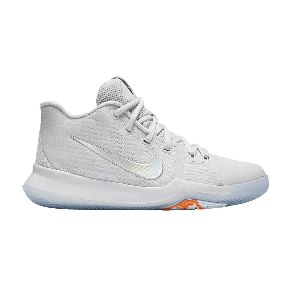 ナイキ カイリー 純一無雑 プラチナム \u0027TIME SHINE\u0027 お坊っちゃん キッズ NIKE KYRIE 3 TS GS TO / PURE PLATINUM MULTI COLOR VOLT もの言う花 マタニティ スニーカー
