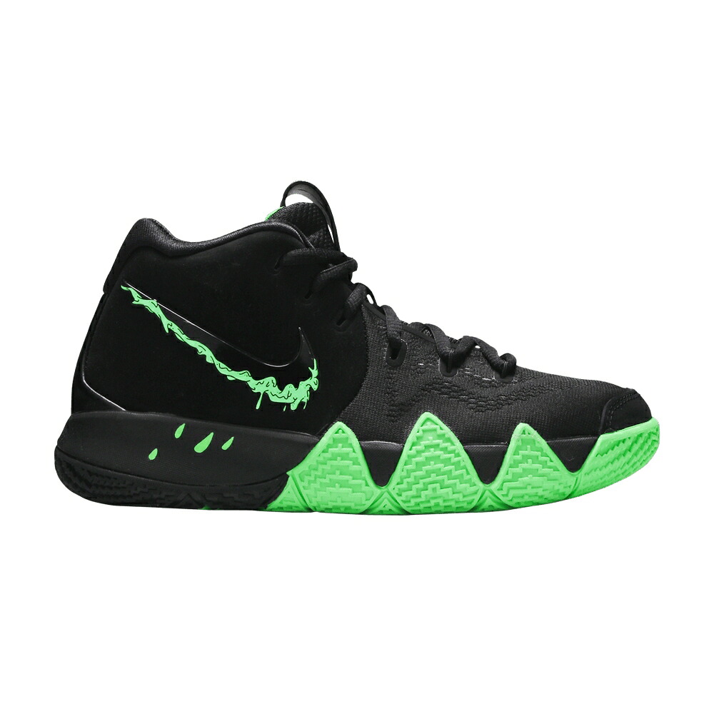 ナイキ カイリー 黒いこと 黒いこと 緑 緑であること \u0027HALLOWEEN\u0027 お坊っちゃん キッズ NIKE KYRIE 4 GS / BLACK RAGE GREEN もの言う花 マタニティ スニーカー