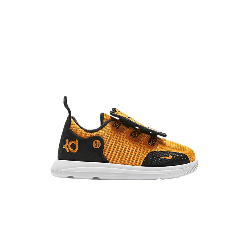 ナイキ 橙 オレンジ 黒色 ブラック ウィート ゴールド 'LITTLE CATS' ベビー NIKE KD 11 TD BIG / ORANGE PEEL BLACK WHEAT GOLD｜スニケス