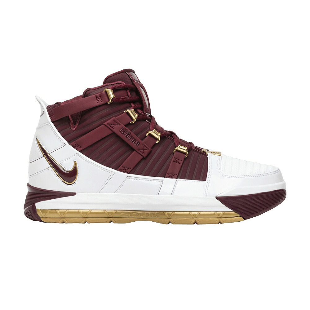ナイキ 望遠レンズ レブロン 白いこと 白いこと ゴールド ディープ マルーン \u0027CHRIST KING\u0027 スニーカー メンズ NIKE ZOOM LEBRON 3 RETRO THE 2018 / WHITE METALLIC GOLD DEEP MAROON