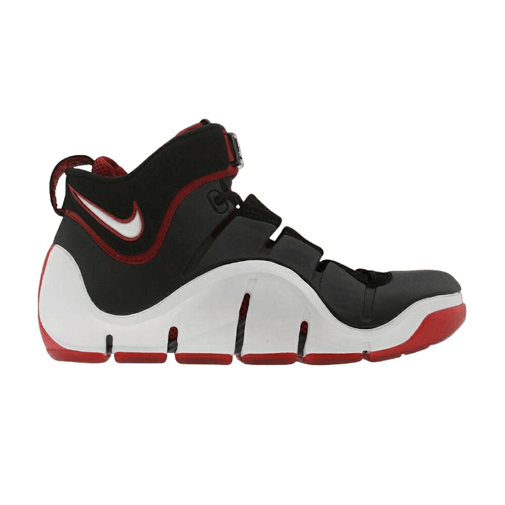 ナイキ レブロン 黒いこと 黒いこと 白いこと 白いこと クリムゾン お坊っちゃん キッズ NIKE AIR LEBRON 4 GS / BLACK WHITE VARSITY CRIMSON もの言う花 マタニティ スニーカー