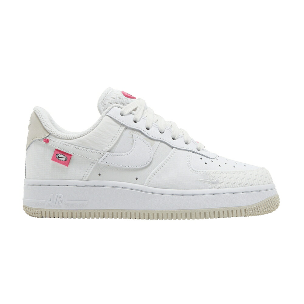 ナイキ 白いこと 白いこと 空軍 \u002707 \u0027PINK BLING\u0027 スニーカー レディース NIKE WMNS AIR FORCE 1 LX / SUMMIT WHITE WHITE WHITE STRING