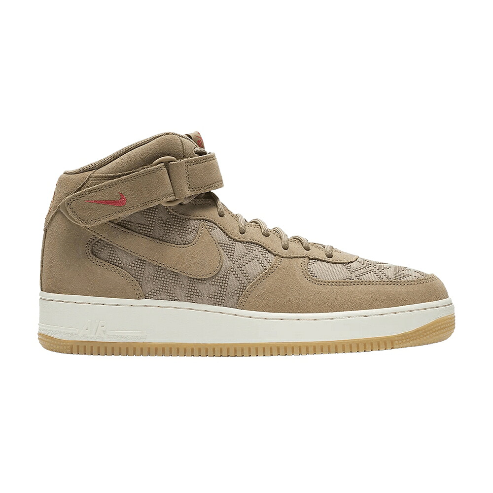 ナイキ ミッド 割り増し金 赤 赤いこと 空軍 \u0027N7\u0027 スニーカー メンズ NIKE AIR FORCE 1 MID 07 PREMIUM / CANTEEN UNIVERSITY RED LIGHT