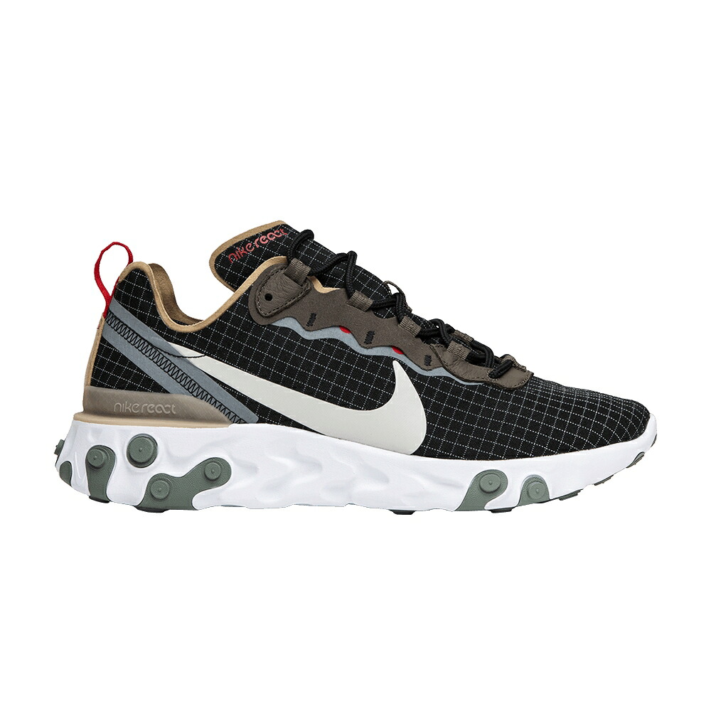 ナイキ リアクト 化学元素 黒いこと 黒いこと SIZE? \u0027ESCAPE PACK\u0027 スニーカー メンズ NIKE X REACT ELEMENT 55 / BLACK LIGHT BONE