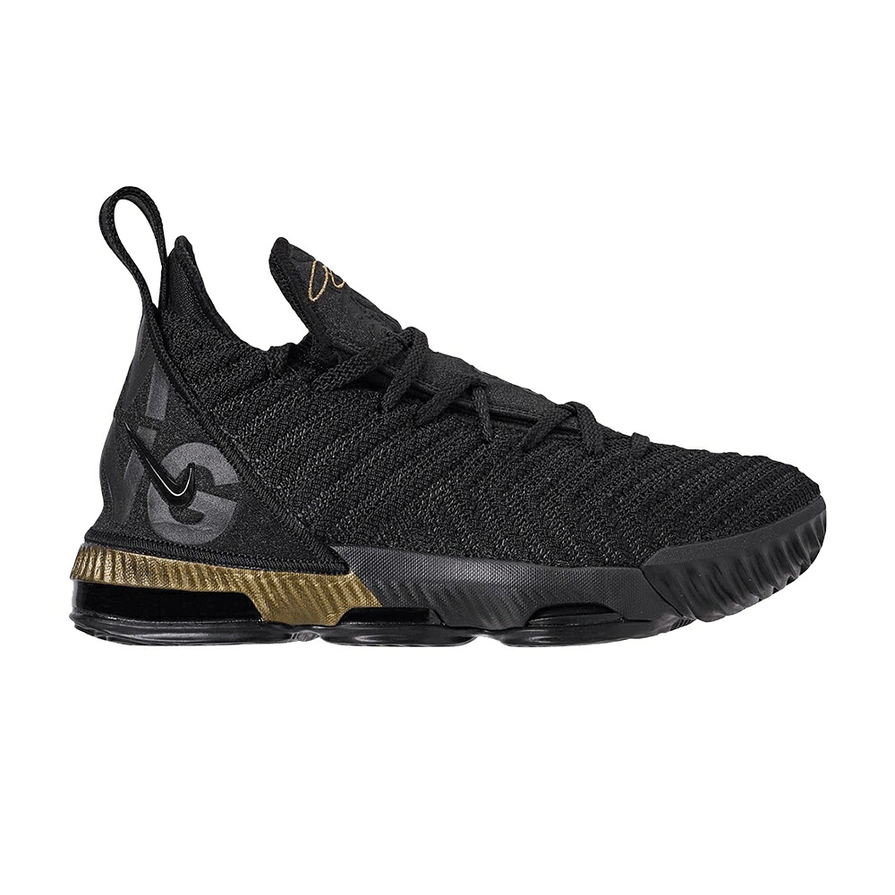 ナイキ レブロン 黒いこと 黒いこと ゴールド \u0027I\u0027M KING\u0027 お坊っちゃん キッズ NIKE LEBRON 16 GS / BLACK METALLIC GOLD BLACK もの言う花 マタニティ スニーカー
