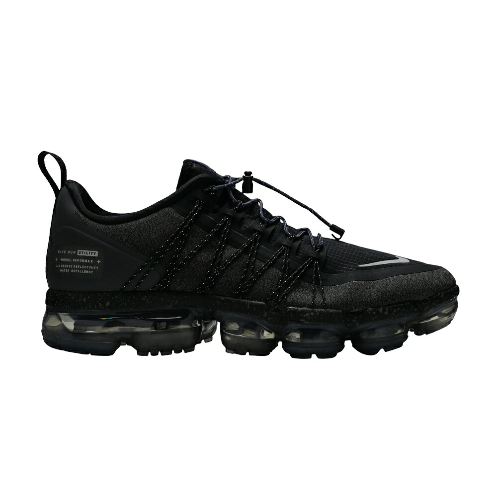 ナイキ ラン 黒色 ブラック 銀色 シルバー サンダー エアヴェイパーマックス 'BLACK' スニーカー レディース NIKE WMNS AIR VAPORMAX RUN UTILITY / BLACK REFLECT SILVER THUNDER|スニケス