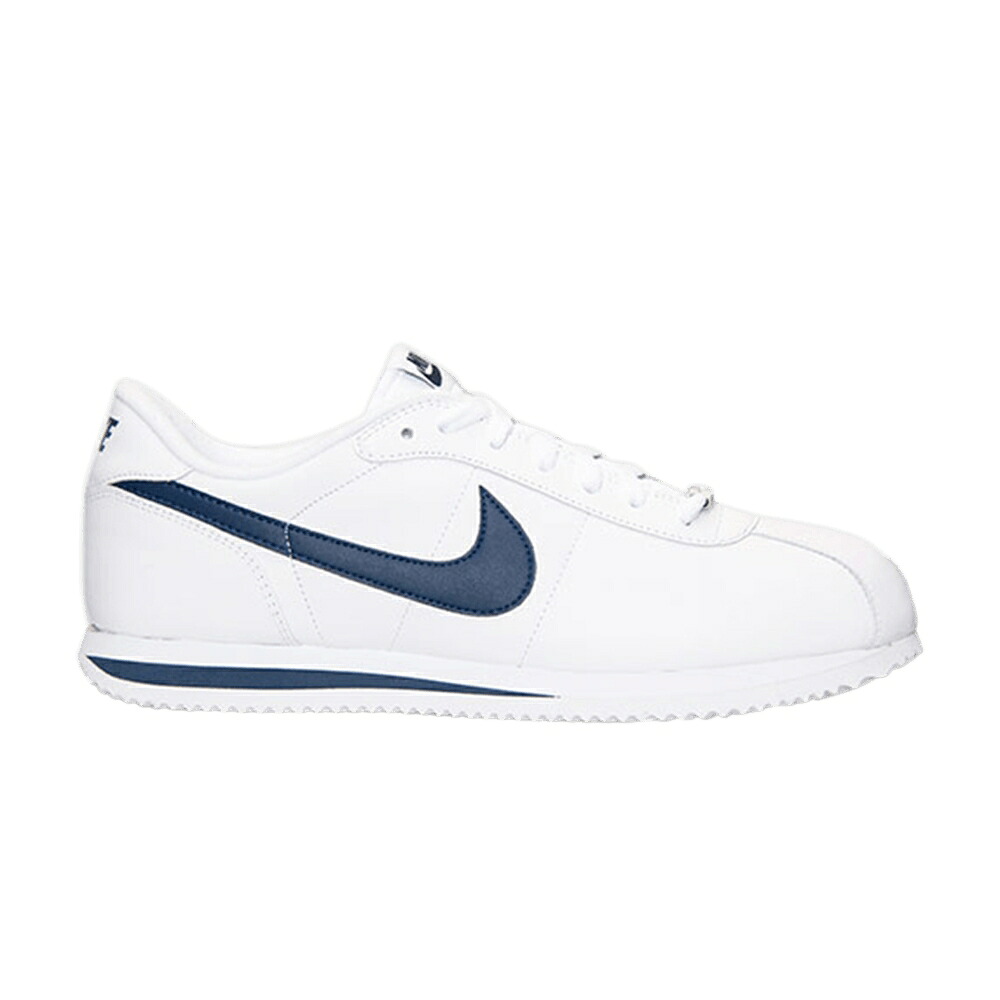 ナイキ コルテッツ なめし革 白いこと 白いこと 紺色 米国海軍 \u002706 \u0027WHITE NAVY\u0027 スニーカー メンズ NIKE CORTEZ ベーシック LEATHER / WHITE MIDNIGHT NAVY