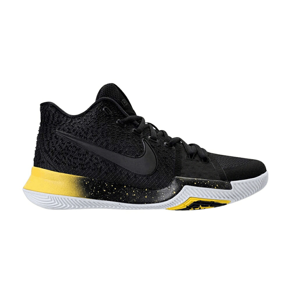 ナイキ カイリー 黒いこと 黒いこと 白いこと 白いこと \u0027BLACK YELLOW\u0027 スニーカー メンズ NIKE KYRIE 3 / BLACK BLACK VARSITY MAIZE WHITE