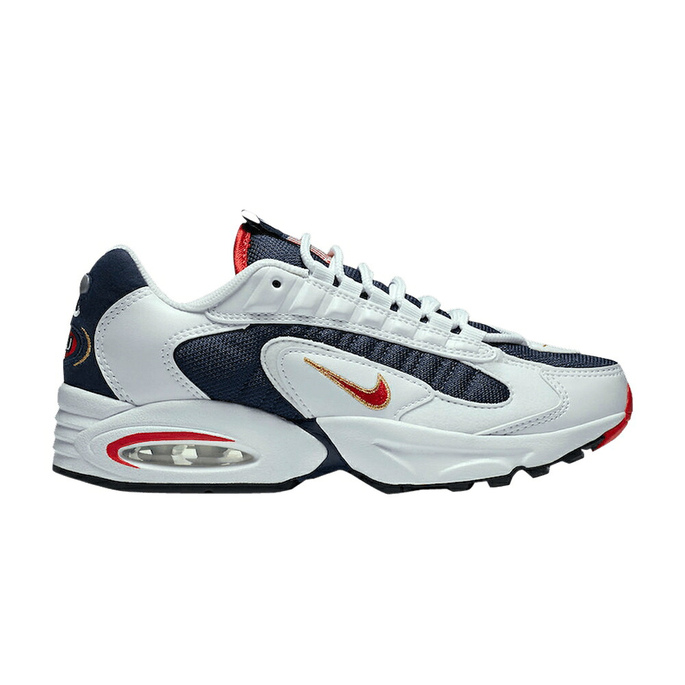 ナイキ マックス 紺色 ネイビー 赤 レッド エアマックス 'USA OLYMPIC' スニーカー レディース NIKE WMNS AIR MAX TRIAX 96 / MIDNIGHT NAVY UNIVERSITY RED|スニケス