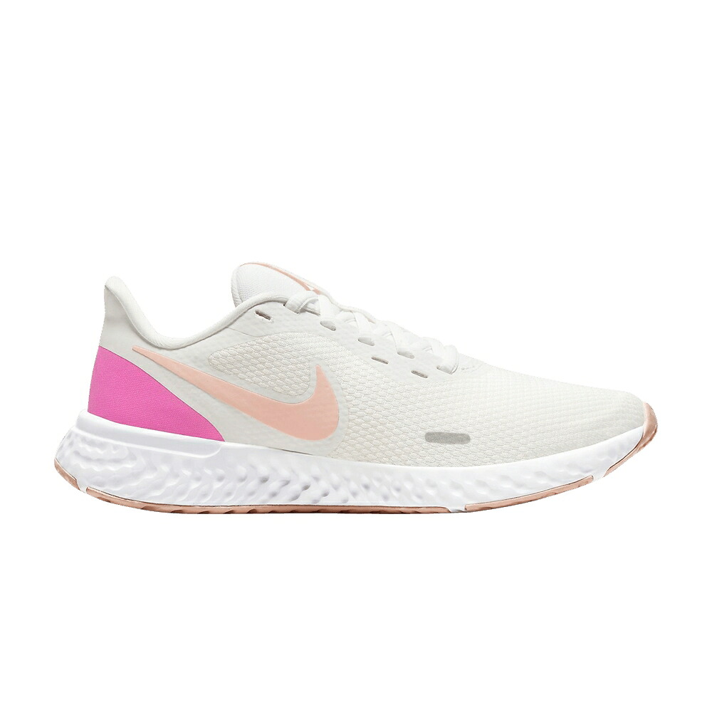 ナイキ 大変革 たき火 白いこと 白いこと サクラ色 \u0027WHITE PINK\u0027 スニーカー レディース NIKE WMNS REVOLUTION 5 FIRE / SUMMIT WHITE FIRE PINK WASHED