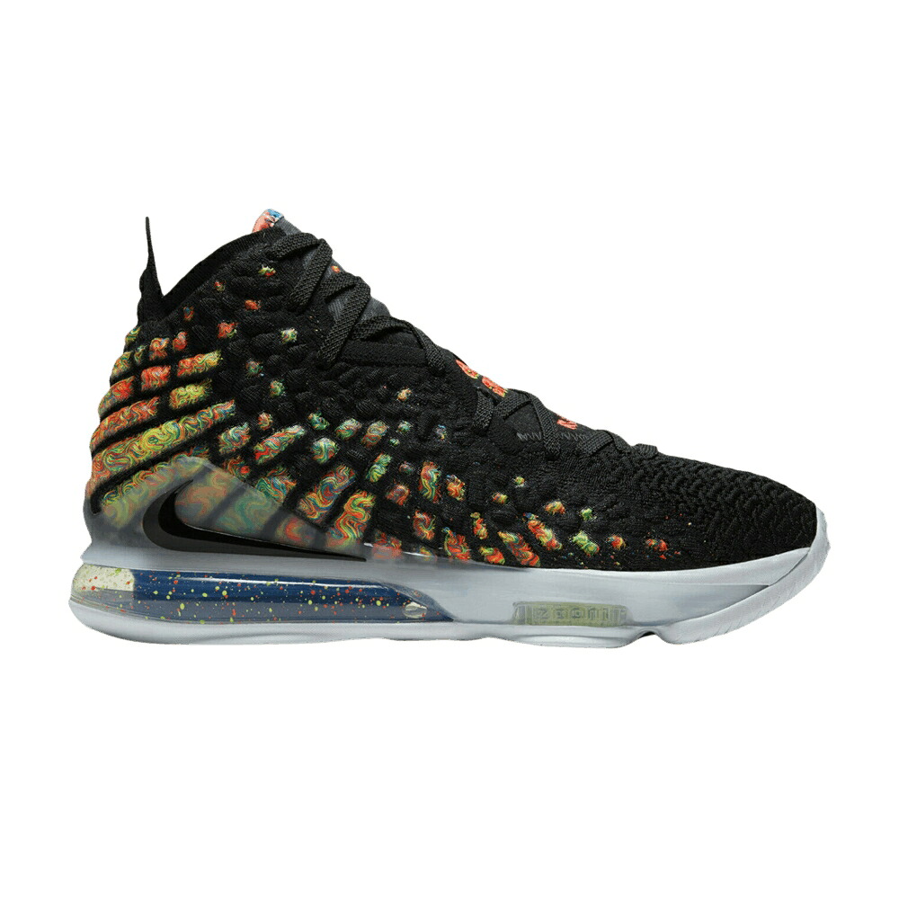 ナイキ レブロン 黒いこと 黒いこと \u0027JAMES GANG\u0027 スニーカー メンズ NIKE LEBRON 17 EP / BLACK BLACK MULTI COLOR