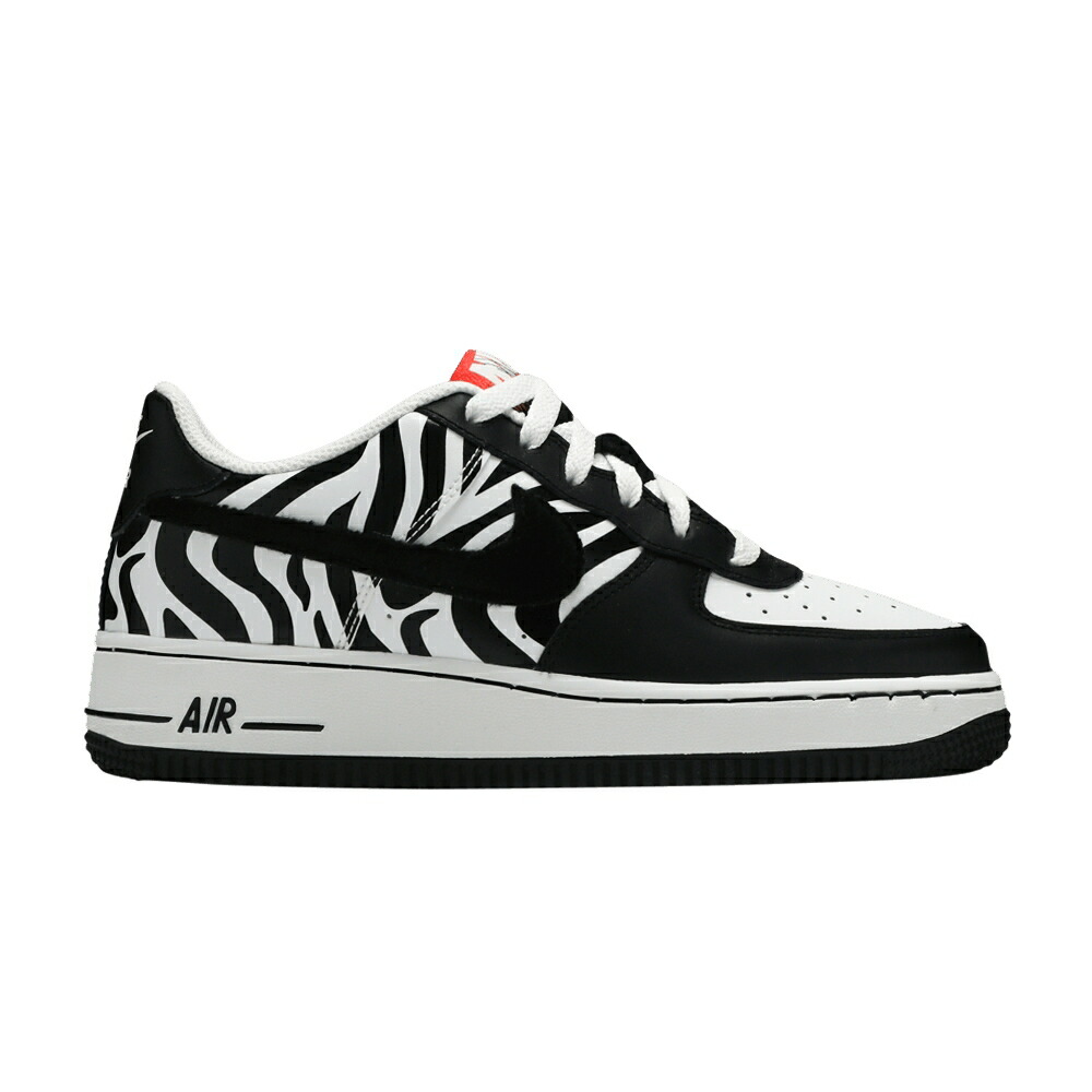 ナイキ 白いこと 白いこと 黒いこと 黒いこと 空軍 \u0027ZEBRA PRINT\u0027 お坊っちゃん キッズ NIKE AIR FORCE 1 LOW GS / WHITE BLACK もの言う花 マタニティ スニーカー