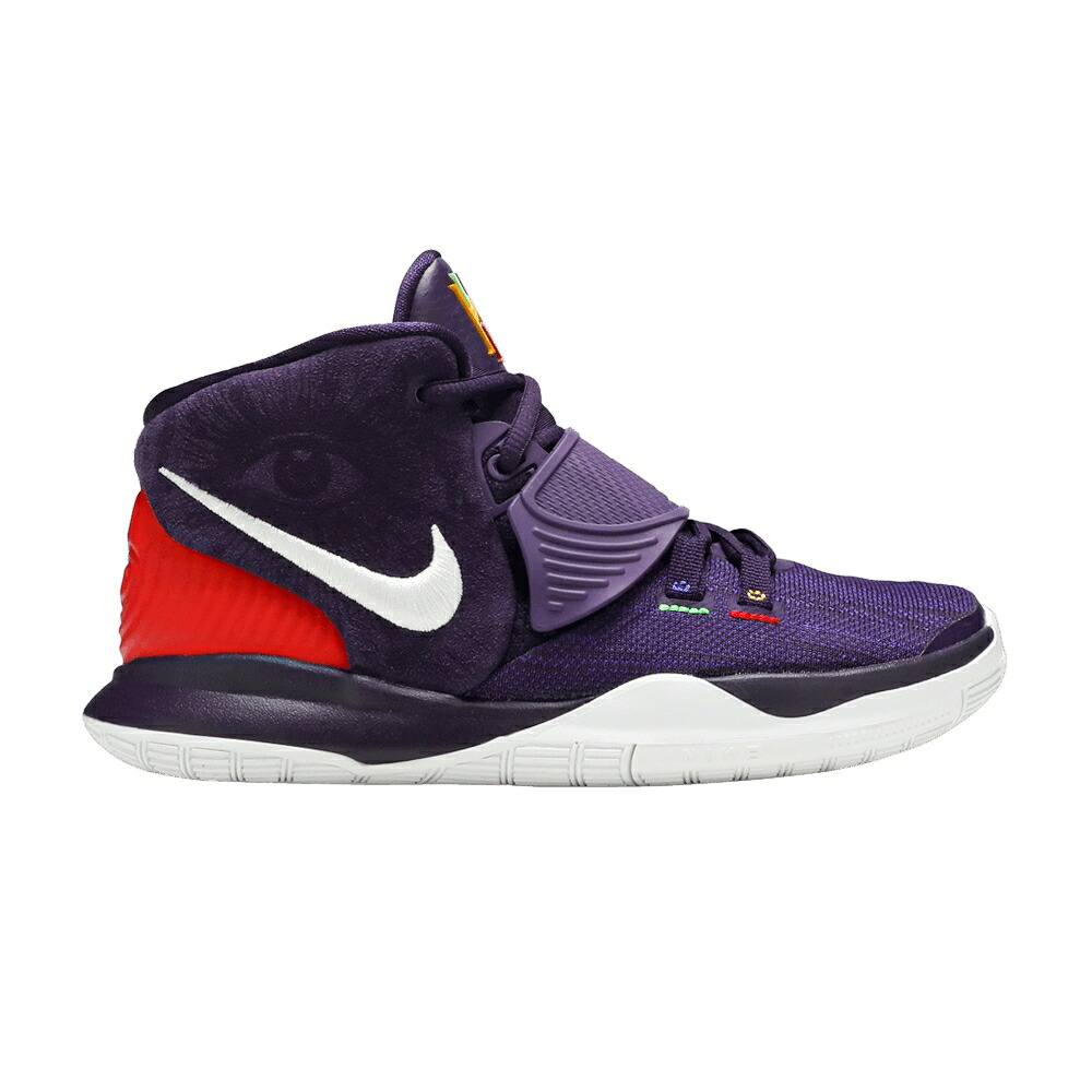 ナイキ カイリー 地びた 紫 パープル 白いこと 白いこと \u0027ENLIGHTENMENT\u0027 お坊っちゃん キッズ NIKE KYRIE 6 なおなお書き / GRAND PURPLE MULTI COLOR WHITE もの言う花 マタニティ スニーカー