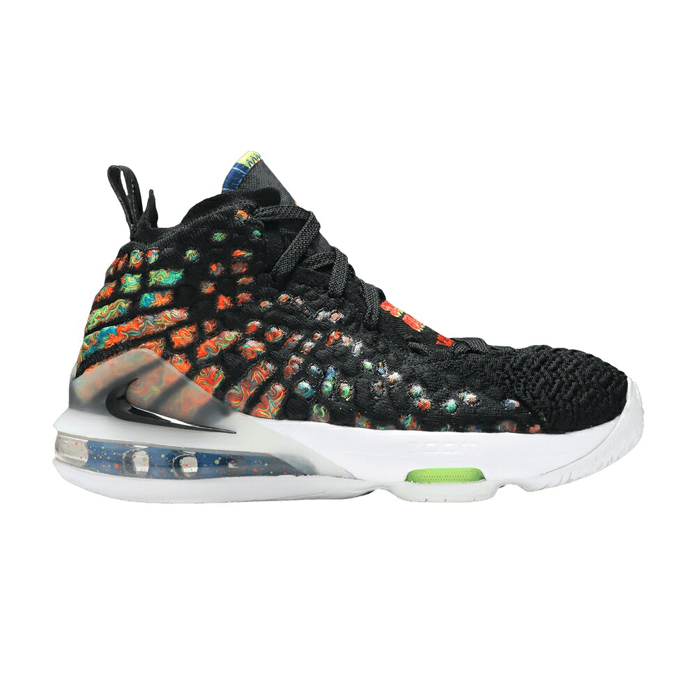 ナイキ レブロン 黒いこと 黒いこと \u0027JAMES GANG\u0027 お坊っちゃん キッズ NIKE LEBRON 17 GS / BLACK BLACK MULTI COLOR もの言う花 マタニティ スニーカー