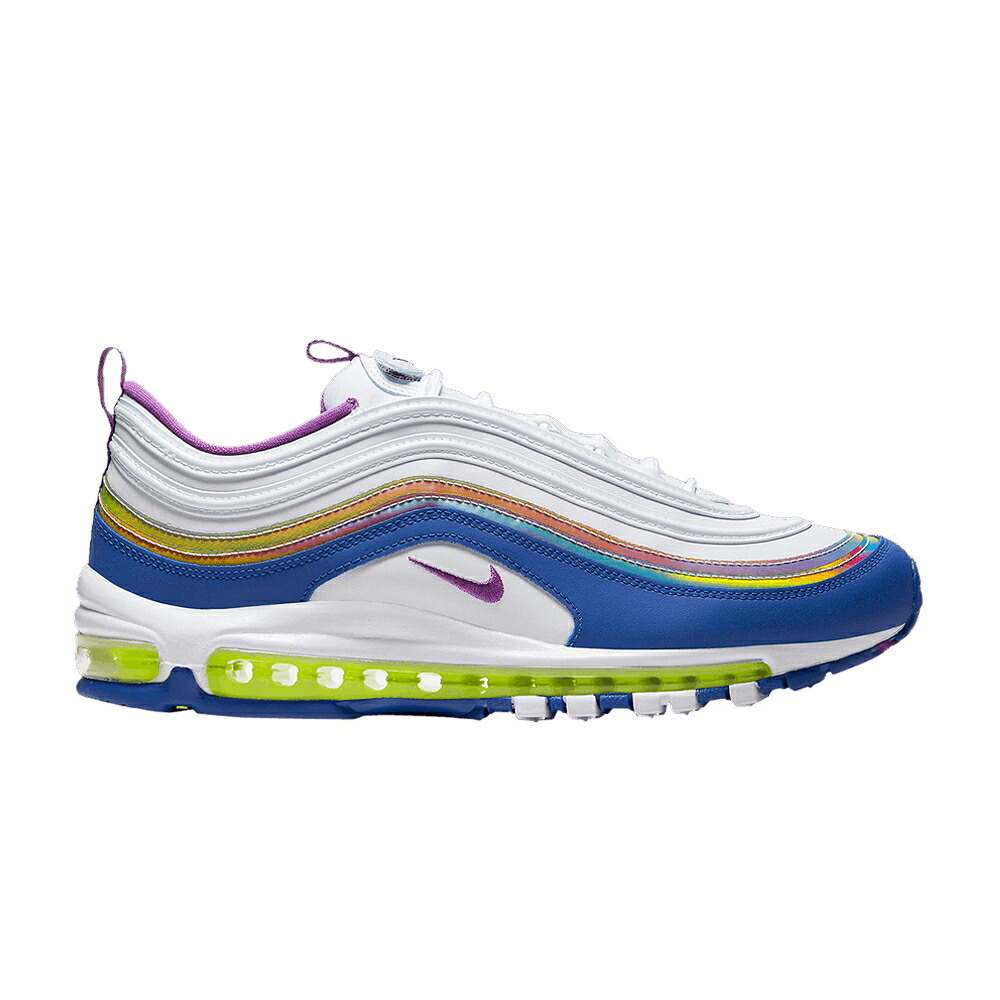 ナイキ マックス 白いこと 白いこと 青碧 青碧 エア湖マックス \u0027EASTER\u0027 スニーカー メンズ NIKE AIR MAX 97 / WHITE WASHED CORAL HYPER BLUE