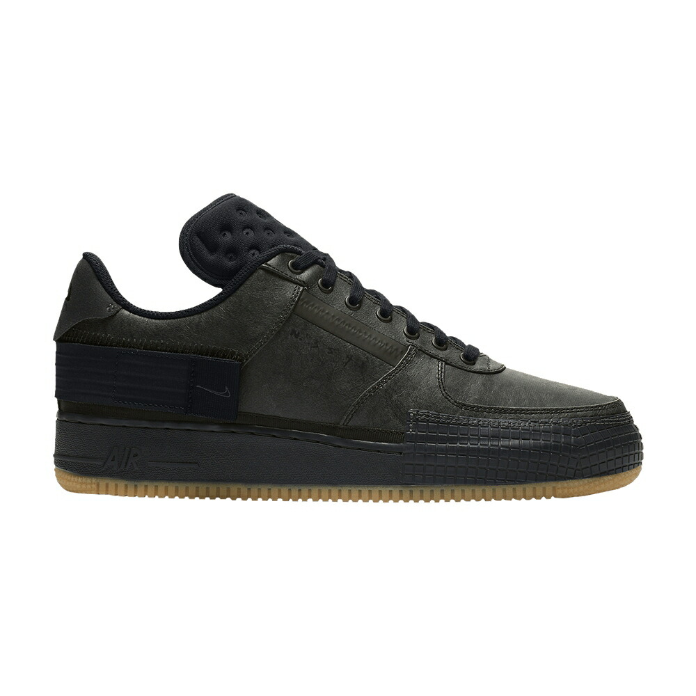 ナイキ 黒いこと 黒いこと 赤銅色 赤銅色 空軍 \u0027BLACK GUM\u0027 スニーカー メンズ NIKE AIR FORCE 1 TYPE / BLACK ANTHRACITE GUM LIGHT BROWN