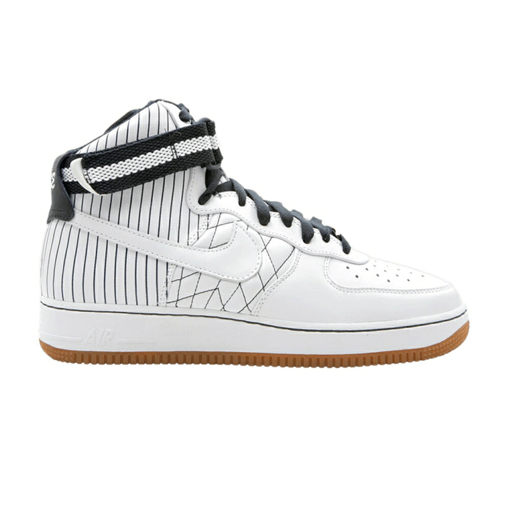 ナイキ 御機嫌 割り増し金 白いこと 白いこと 空軍 \u0027YANKEES\u0027 スニーカー メンズ NIKE AIR FORCE 1 HIGH PREMIUM / WHITE WHITE DARK OBSIDIAN