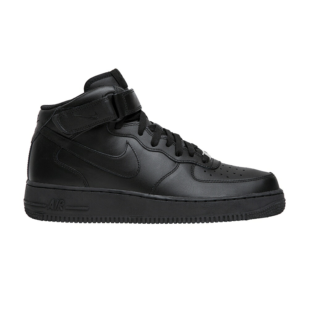 ナイキ ミッド 黒いこと 黒いこと 空軍 \u002707 \u0027TRIPLE BLACK\u0027 スニーカー メンズ NIKE AIR FORCE 1 MID / BLACK BLACK BLACK