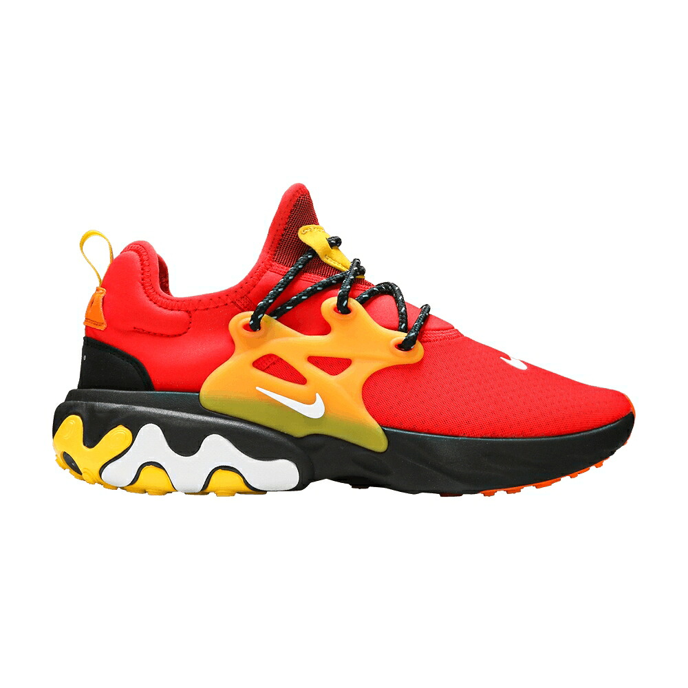 ナイキ リアクト プレスト 赤 レッド 黒色 ブラック スピード 黄色 イエロー リアクトプレスト 'CHILE RED' スニーカー メンズ NIKE REACT PRESTO / CHILE RED BLACK SPEED YELLOW｜スニケス