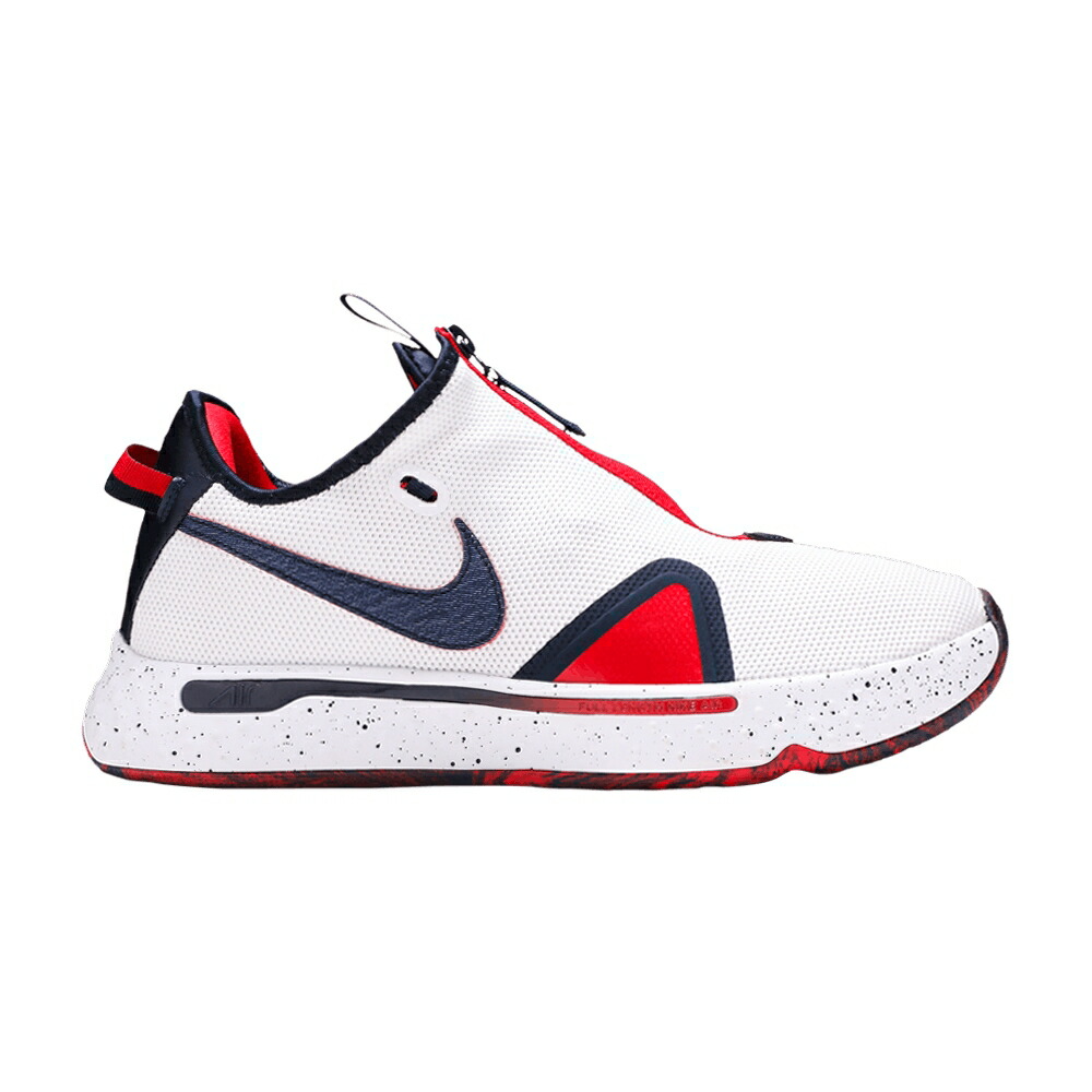 ナイキ 白いこと 白いこと 赤 赤いこと \u0027USA\u0027 スニーカー メンズ NIKE PG 4 / WHITE OBSIDIAN UNIVERSITY RED