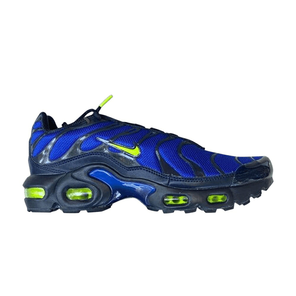 ナイキ マックス エアマックスプラス \u0027HYPER VOLT\u0027 お坊っちゃん キッズ NIKE AIR MAX PLUS GS ROYAL / HYPER ROYAL VOLT OBSIDIAN もの言う花 マタニティ スニーカー